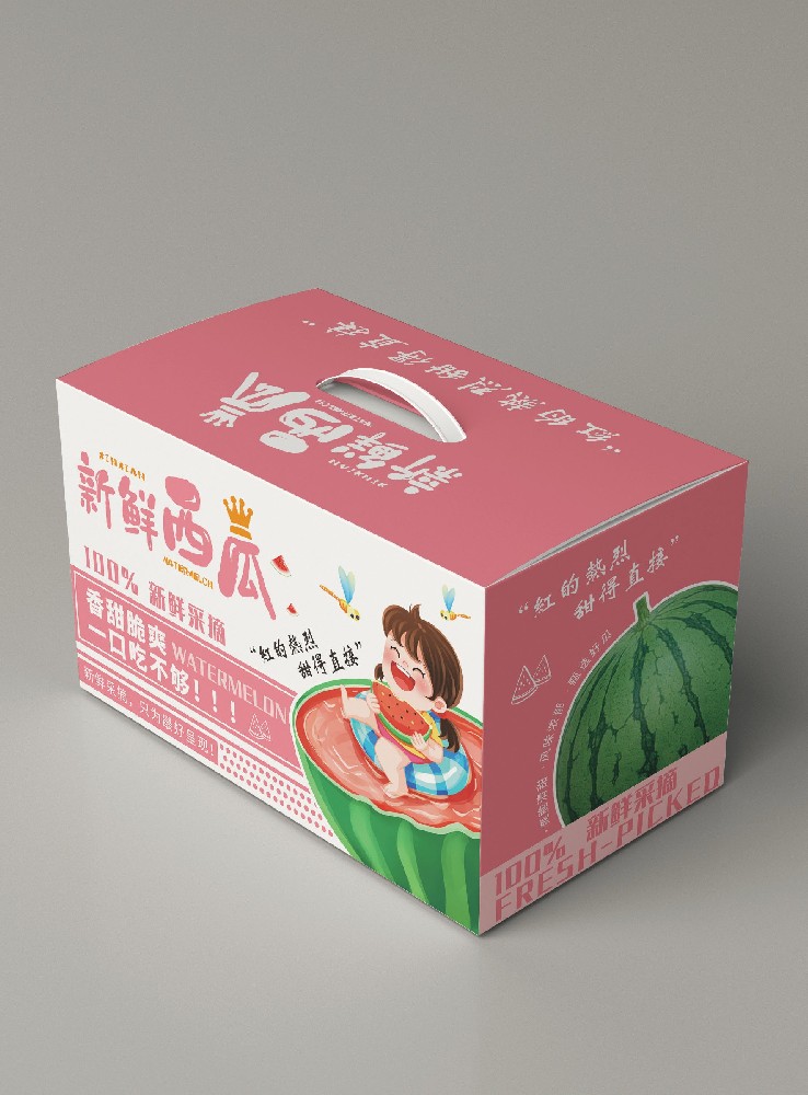 西瓜紙(zhi)箱手提禮盒(he)紙(zhi)箱